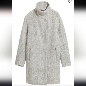 H&M Women's Wool Blend Zip Front Coat, Gray, Size 2
